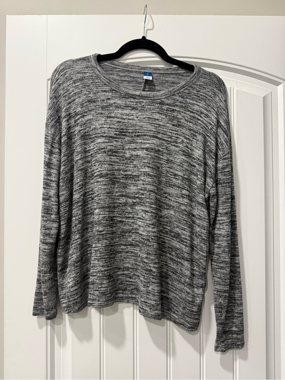Old Navy Marled Gray Crewneck Luxe Top